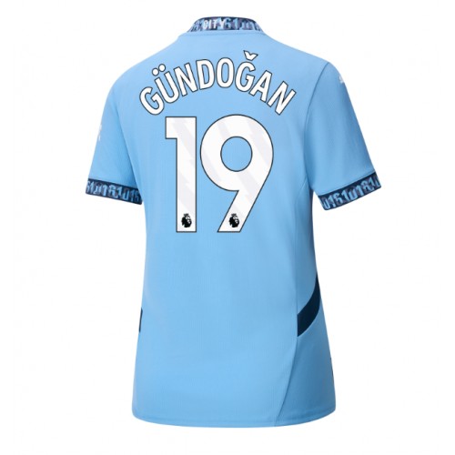 Manchester City Ilkay Gundogan #19 Domaci Dres za Ženska 2024-25 Kratak Rukav